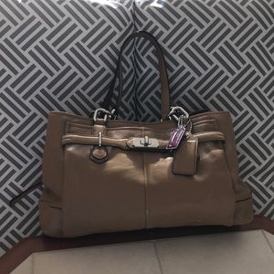 Coach tan handbag